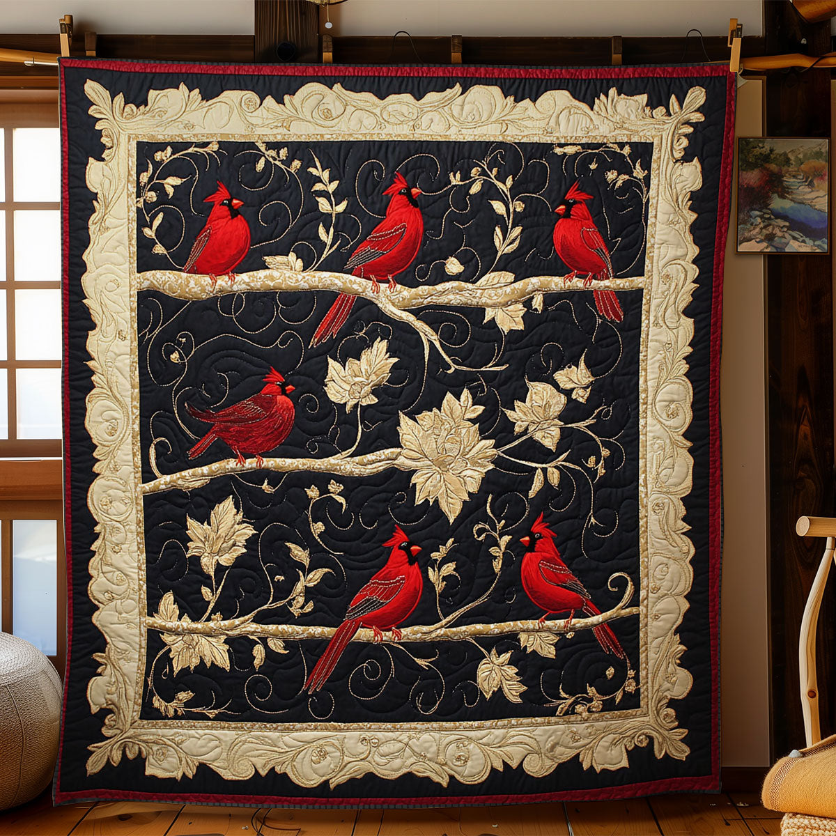 Cardinal Family WY1902060CL Quilt