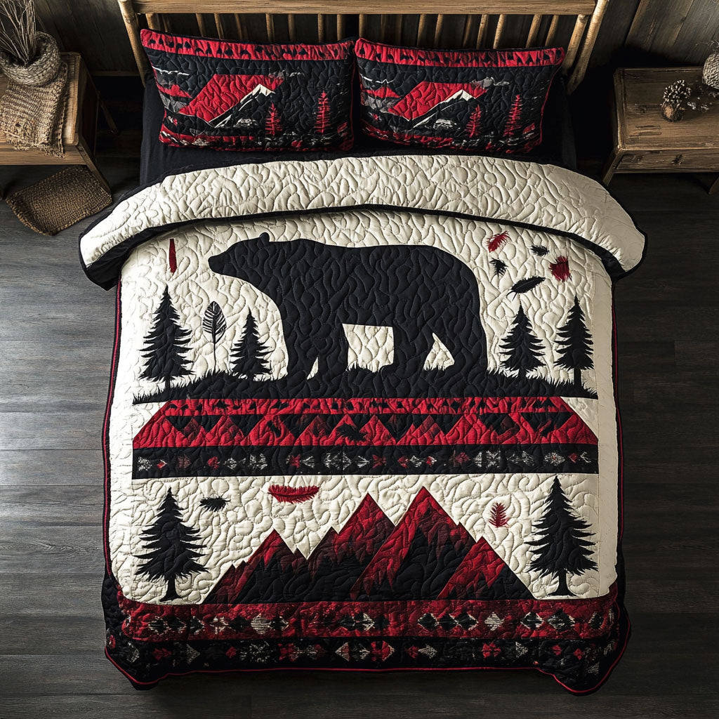 Abstract Trigger Pattern Bear WY1802034CL Duvet Cover Set