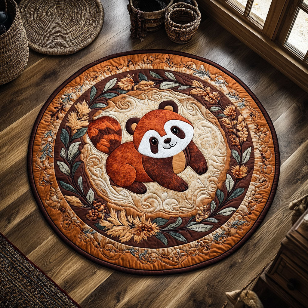 Autumn Forest Friend WY3006006CL Quilted Round Mat