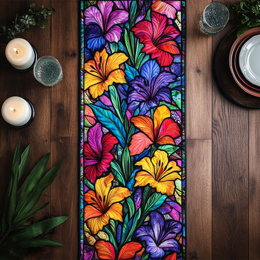 Gladiolus Bloom CW1106022CL Quilted Table Runner