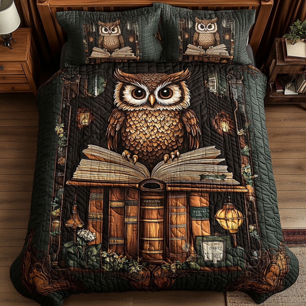 Mystic Owl In Library WY2201027CL Duvet Cover Set