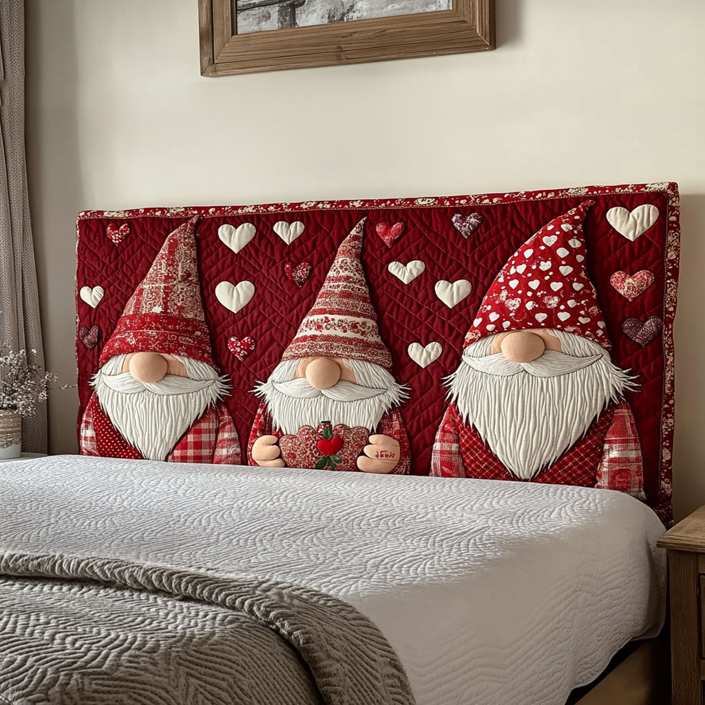 Peaceful Gnome WN3112036CL Quilted Headboard Slipcover