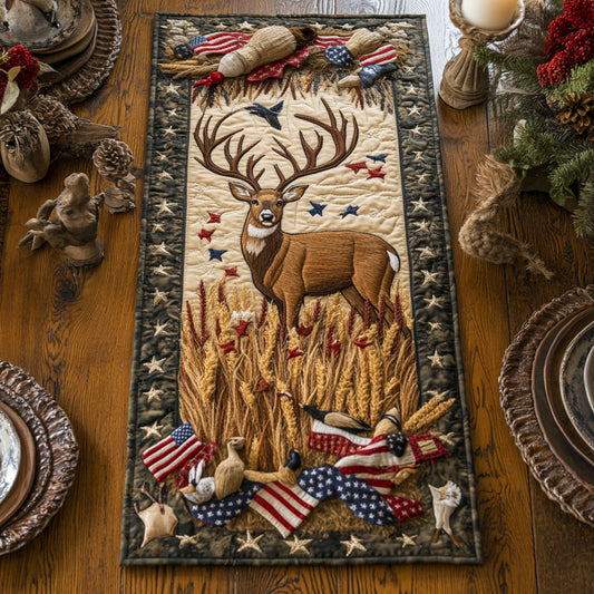 Deer Horizon WN1106035CL Quilted Table Runner
