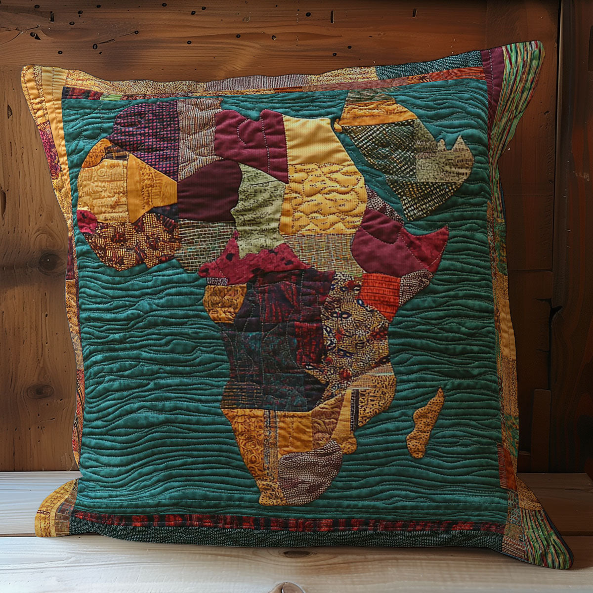 Africa Map WY0803001CL Quilt Pillow Case