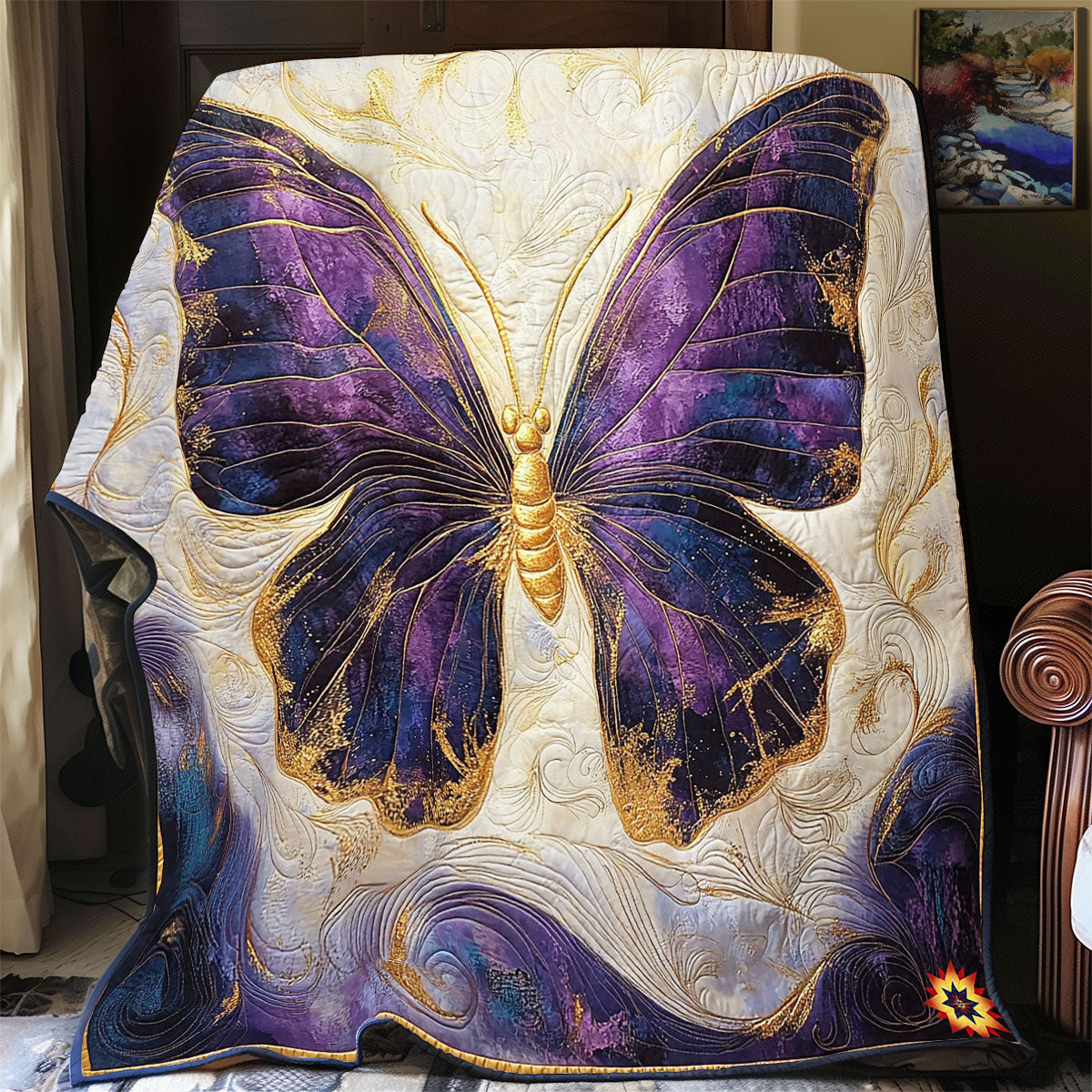 Majestic Purple Butterfly WY2612029CL Quilt
