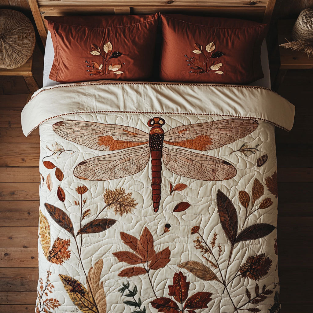 Dragonfly Autumn Leaf WX2103085CL Duvet Cover Set