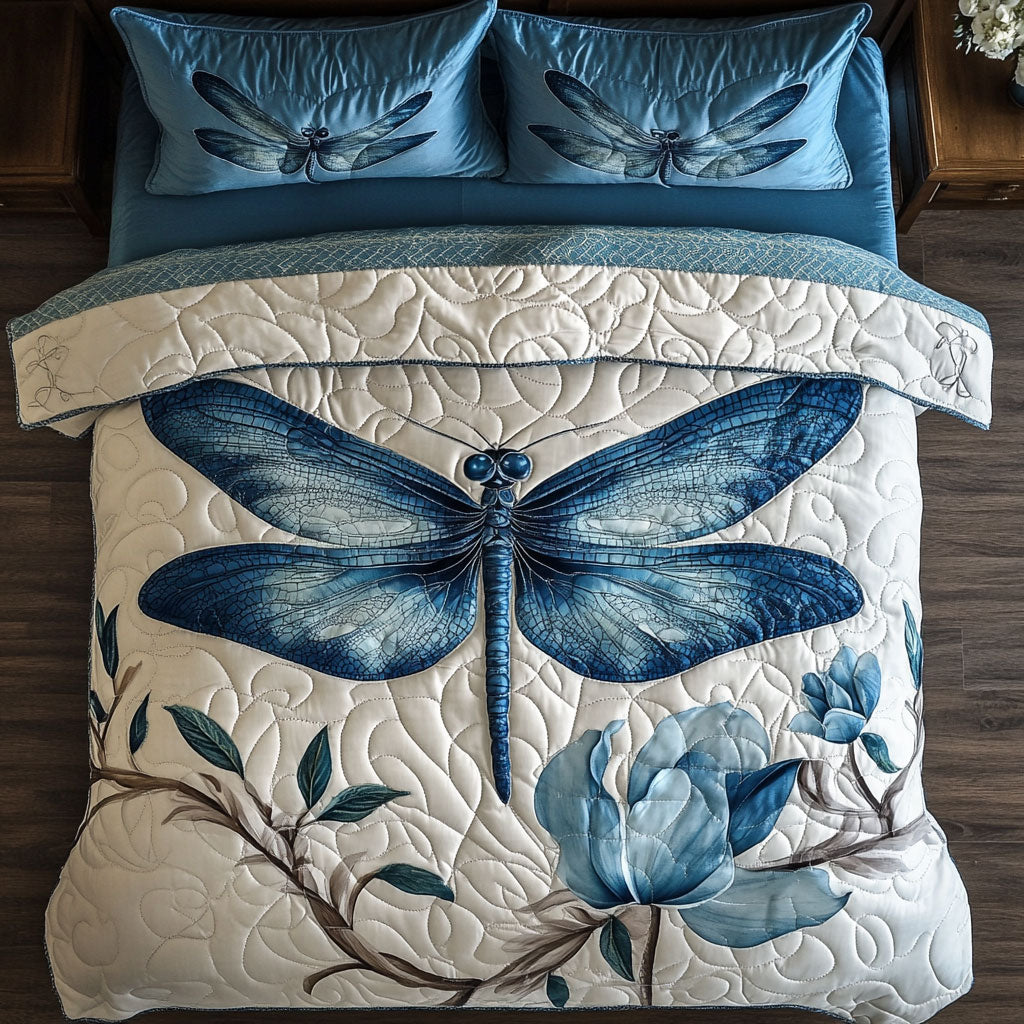 Dragonfly Floral WX2103086CL Duvet Cover Set
