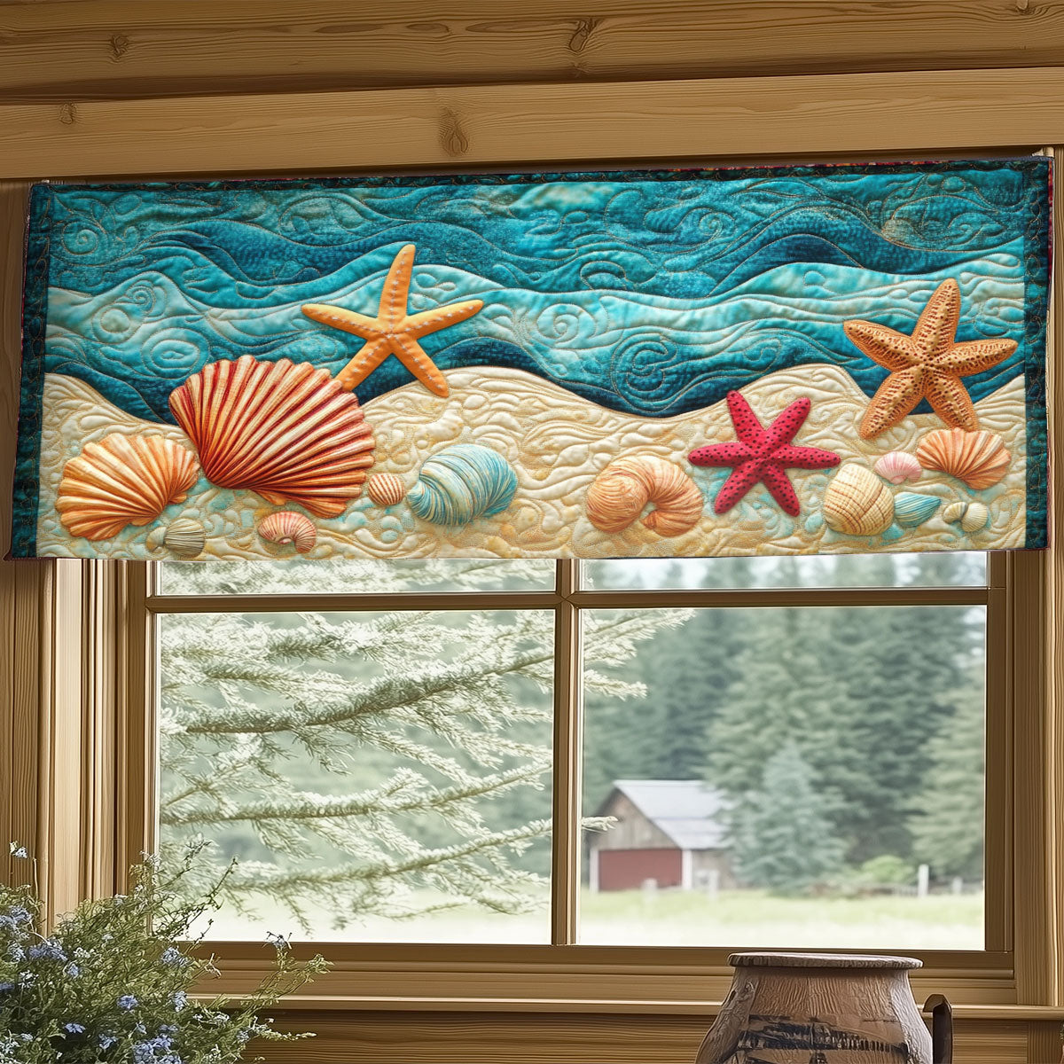 Beach Whisper WY2304001CL Quilted Valance