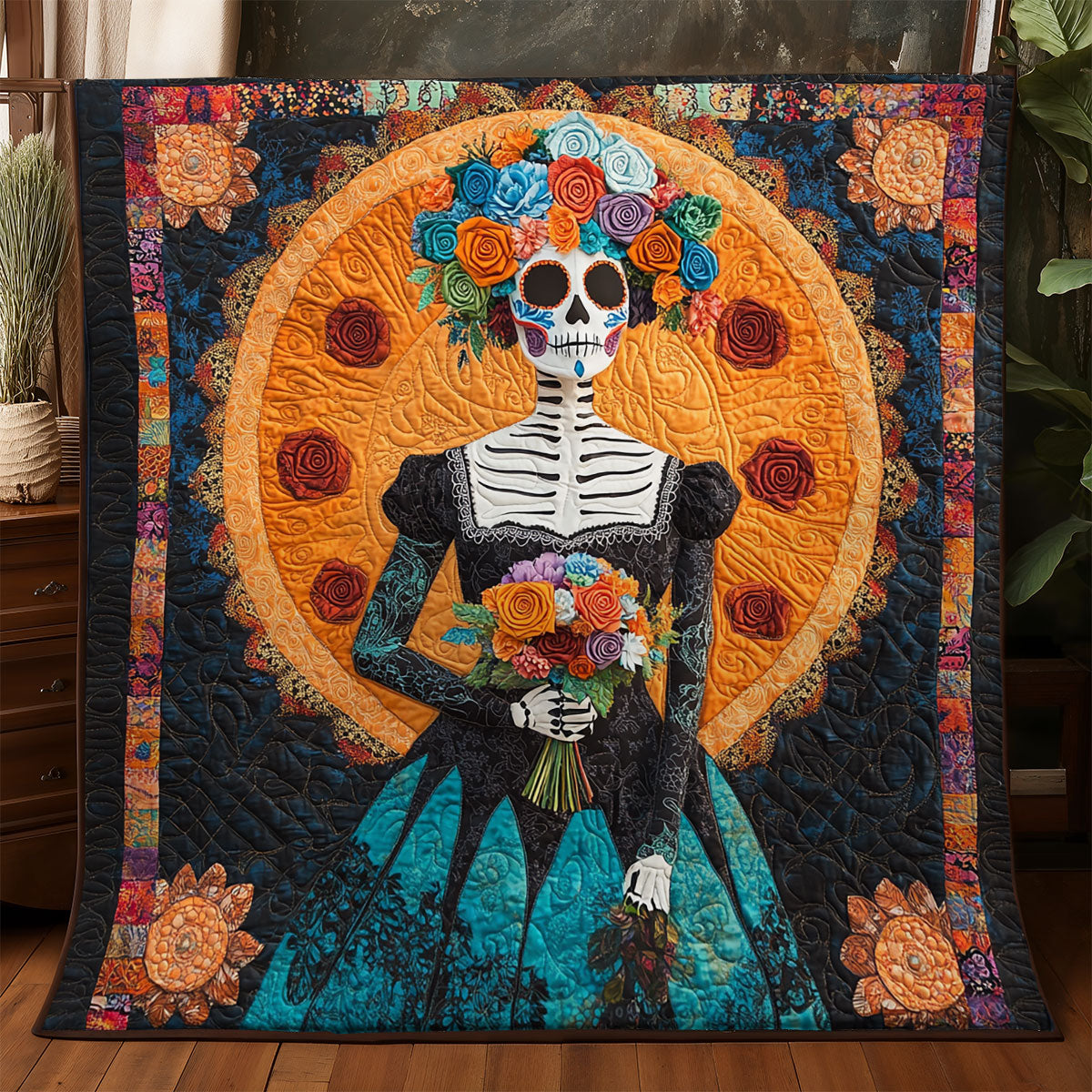 Woman Day Of The Dead WX3105076CL Quilt