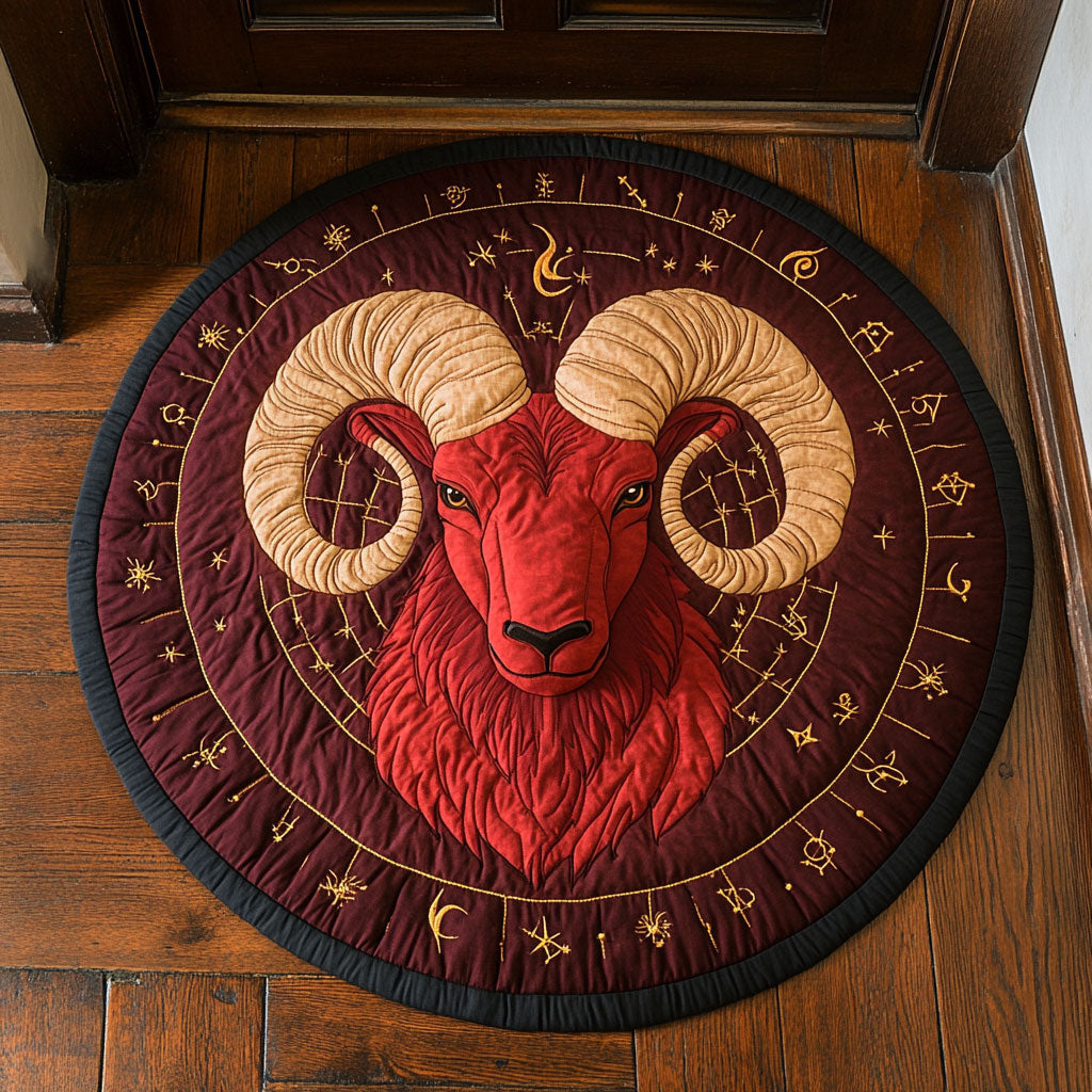 Red Ram CP1607063CL Quilted Round Mat