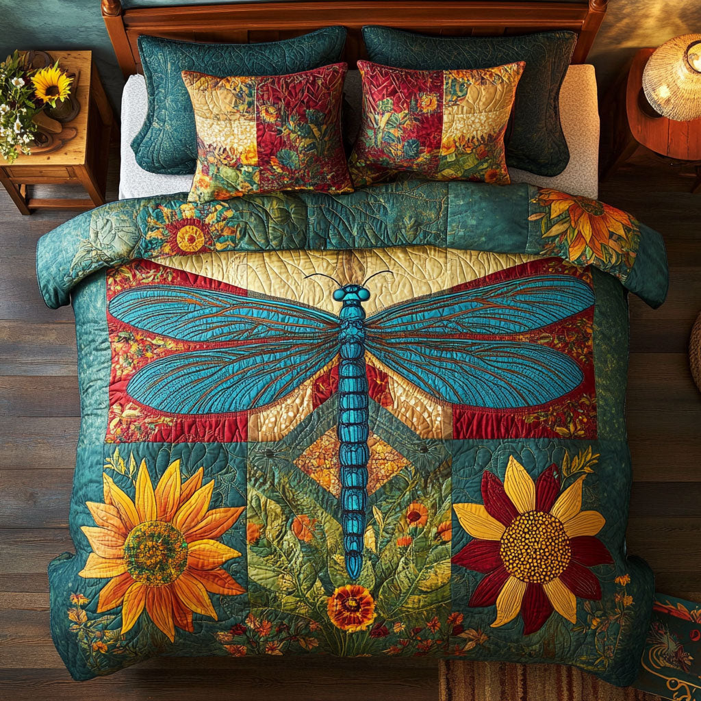 Patchwork Garden Dragonfly WY2502051CL Duvet Cover Set