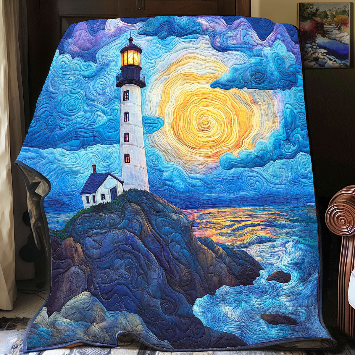 Midnight Lighthouse WP2103004CL Quilt