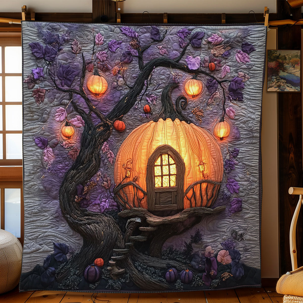 Pumpkin Spellhouse WN1507081CL Quilt