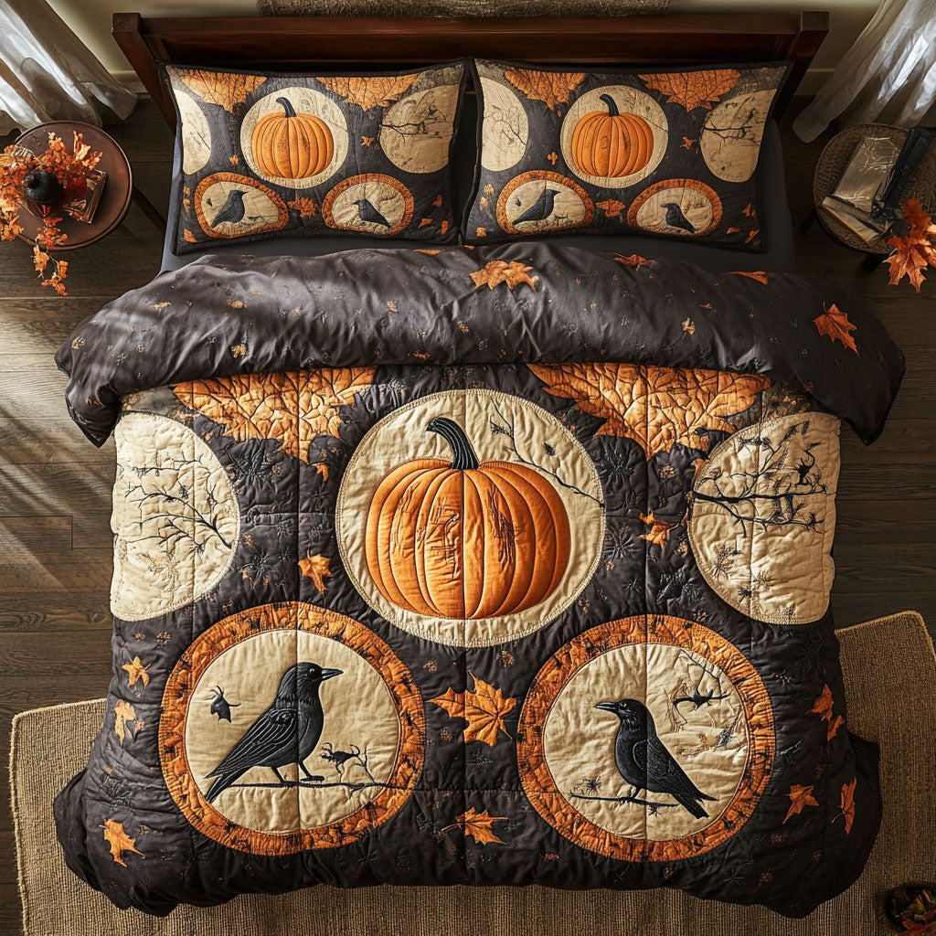 Harvest Crow Medallion WY1508032CL Duvet Cover Set