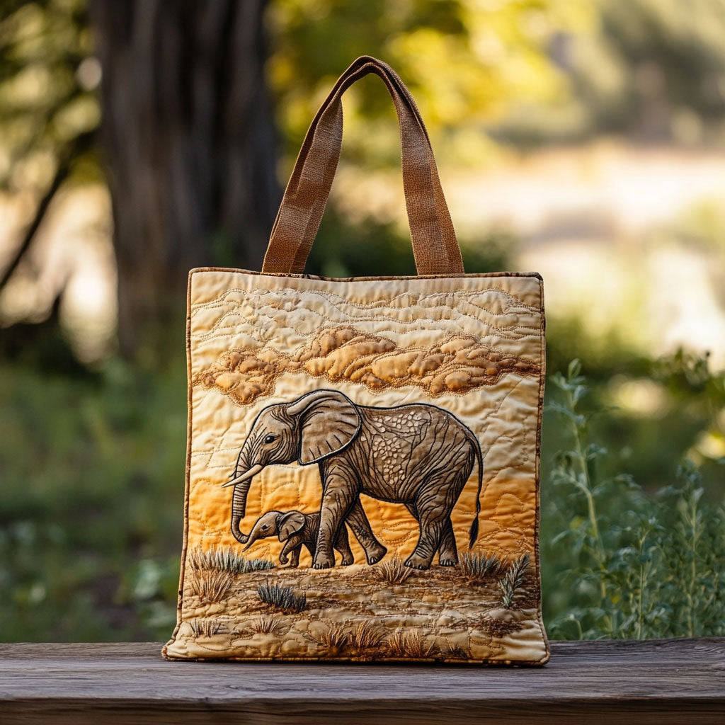Elephant Mother’s Touch WN0910022CL Quilted Tote Bag
