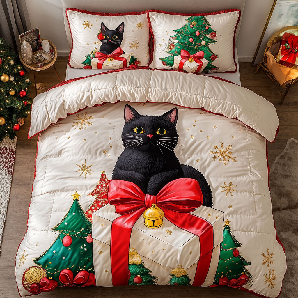 Cat Holiday Cheer CW0711031CL Duvet Cover Set