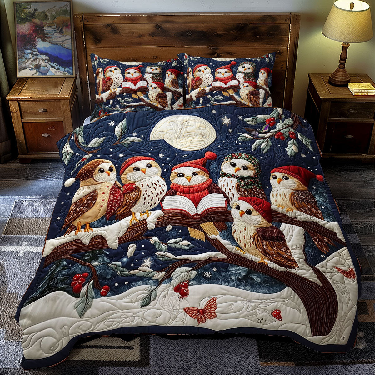 Owl Family WY0512056CL Duvet Cover Set
