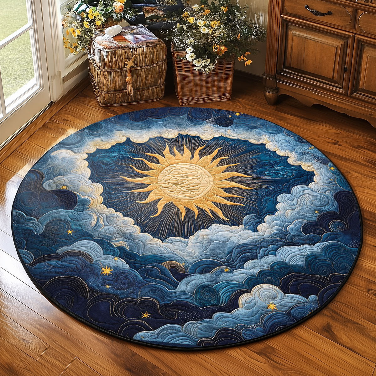 Golden Horizon Whirl WP2003082CL Quilted Round Mat