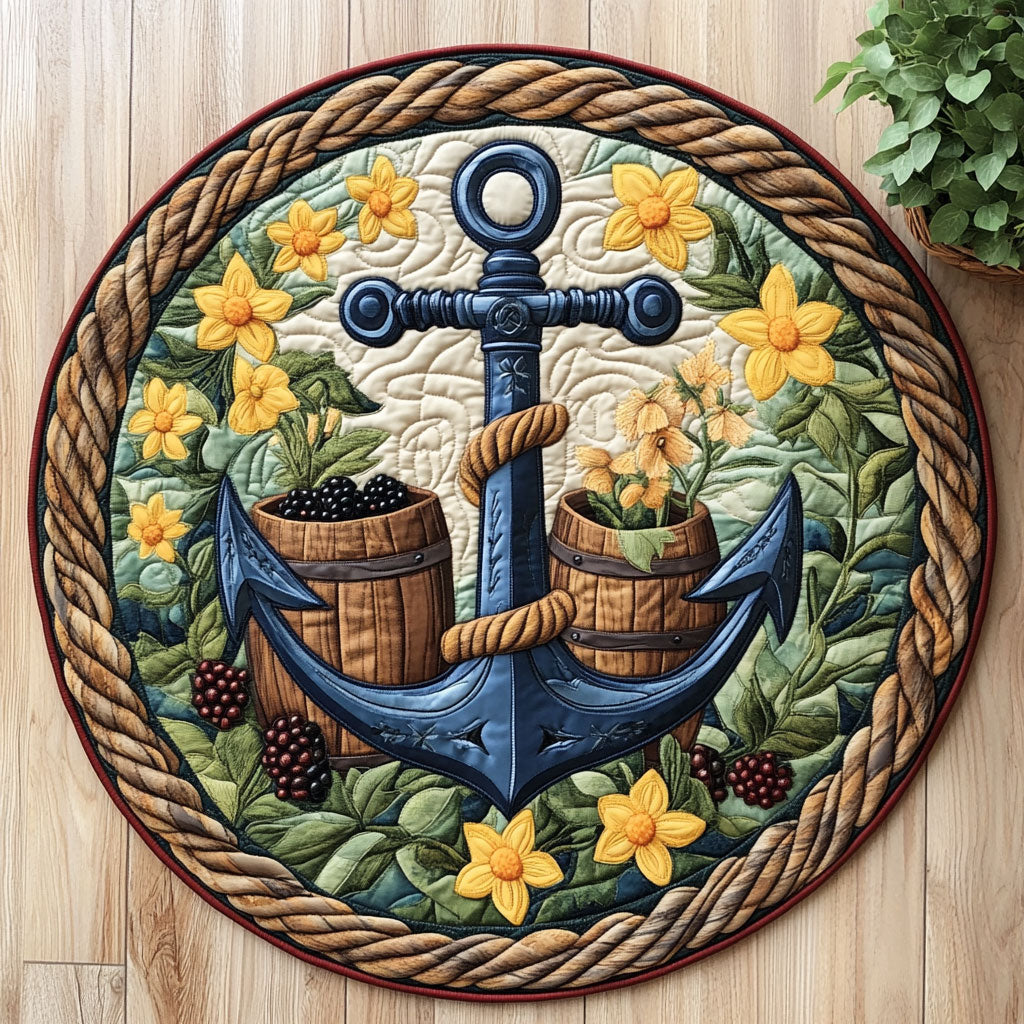 Anchor Love CW0506001CL Quilted Round Mat