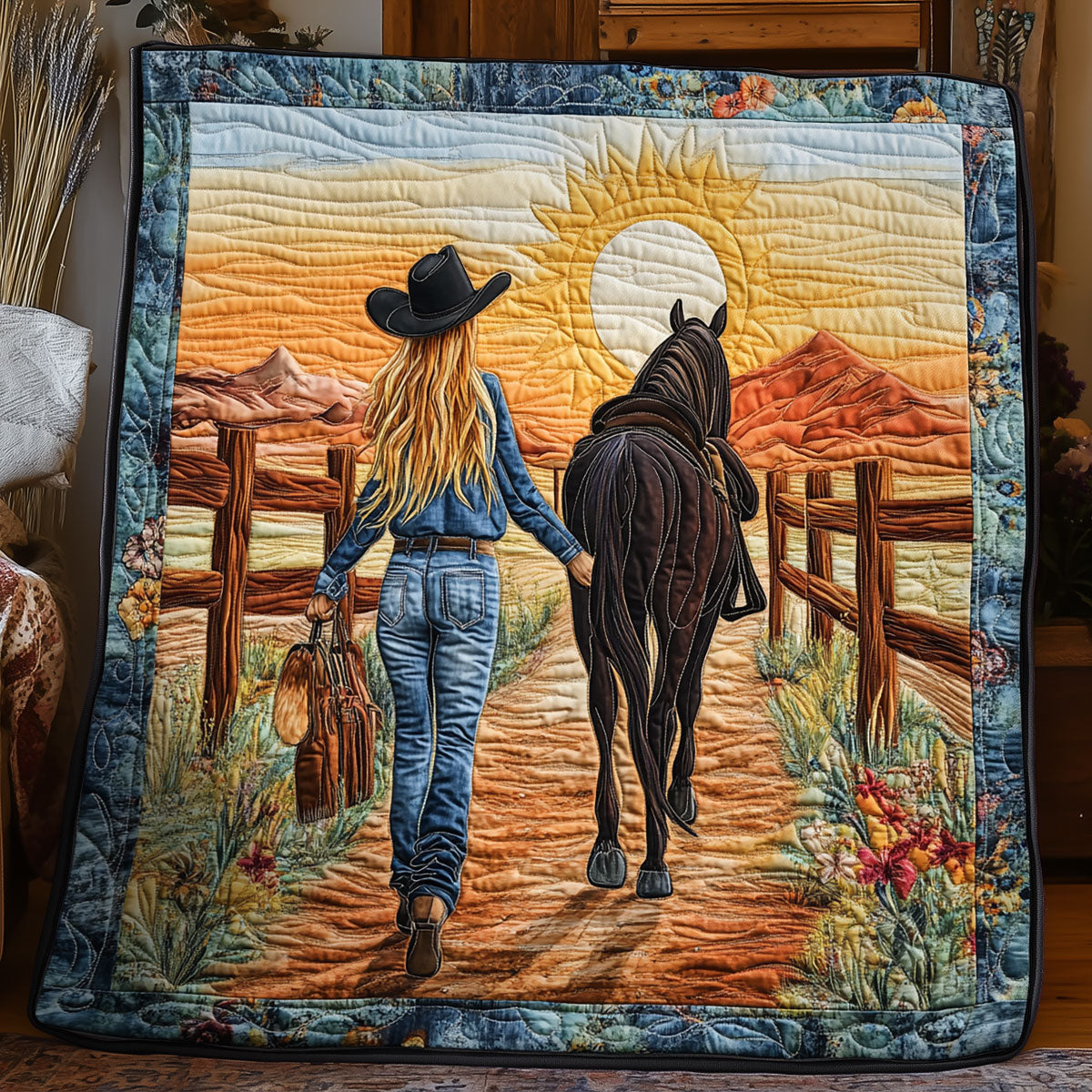 Cowgirl Western WX0406014CL Quilt