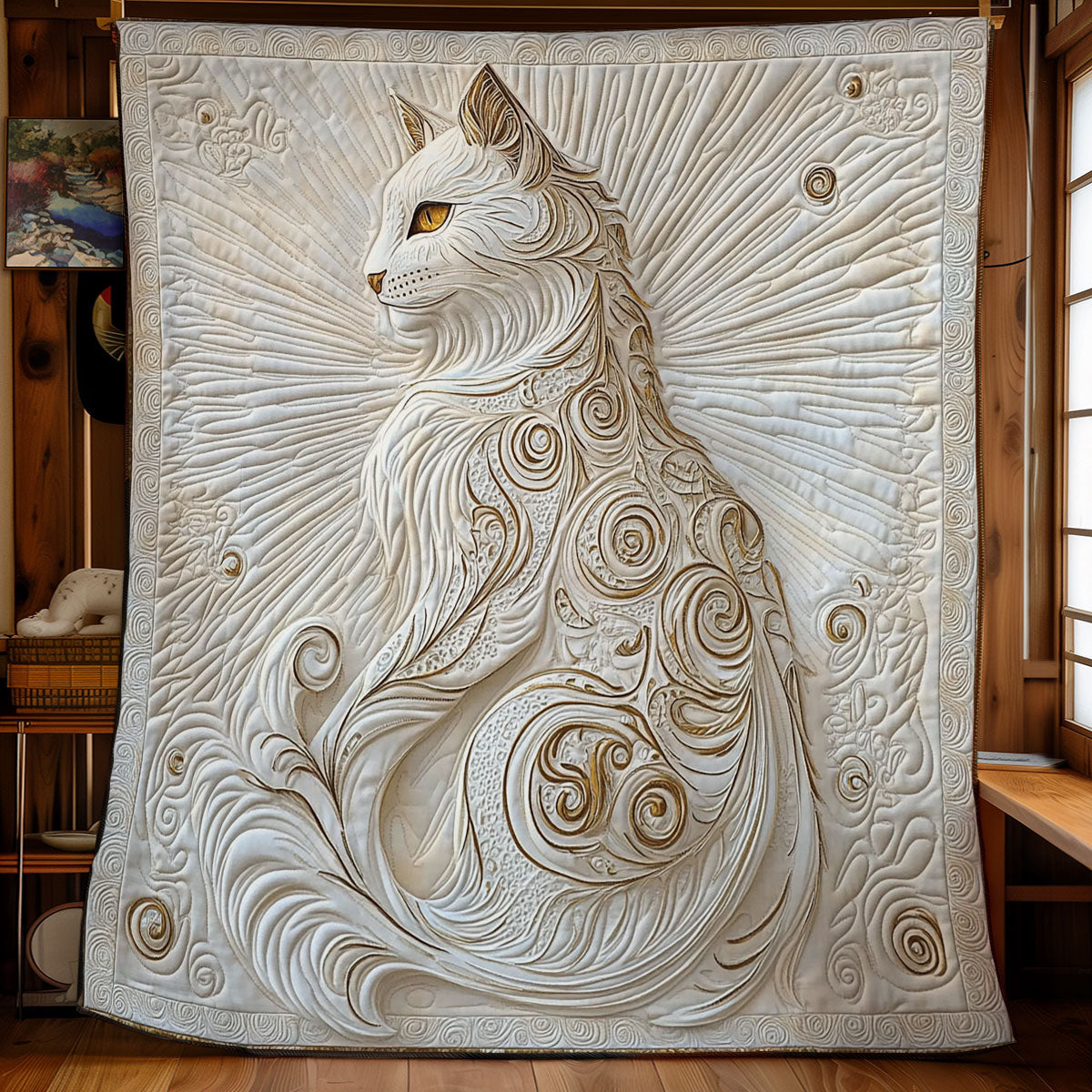 Royal White Cat WY2201083CL Quilt