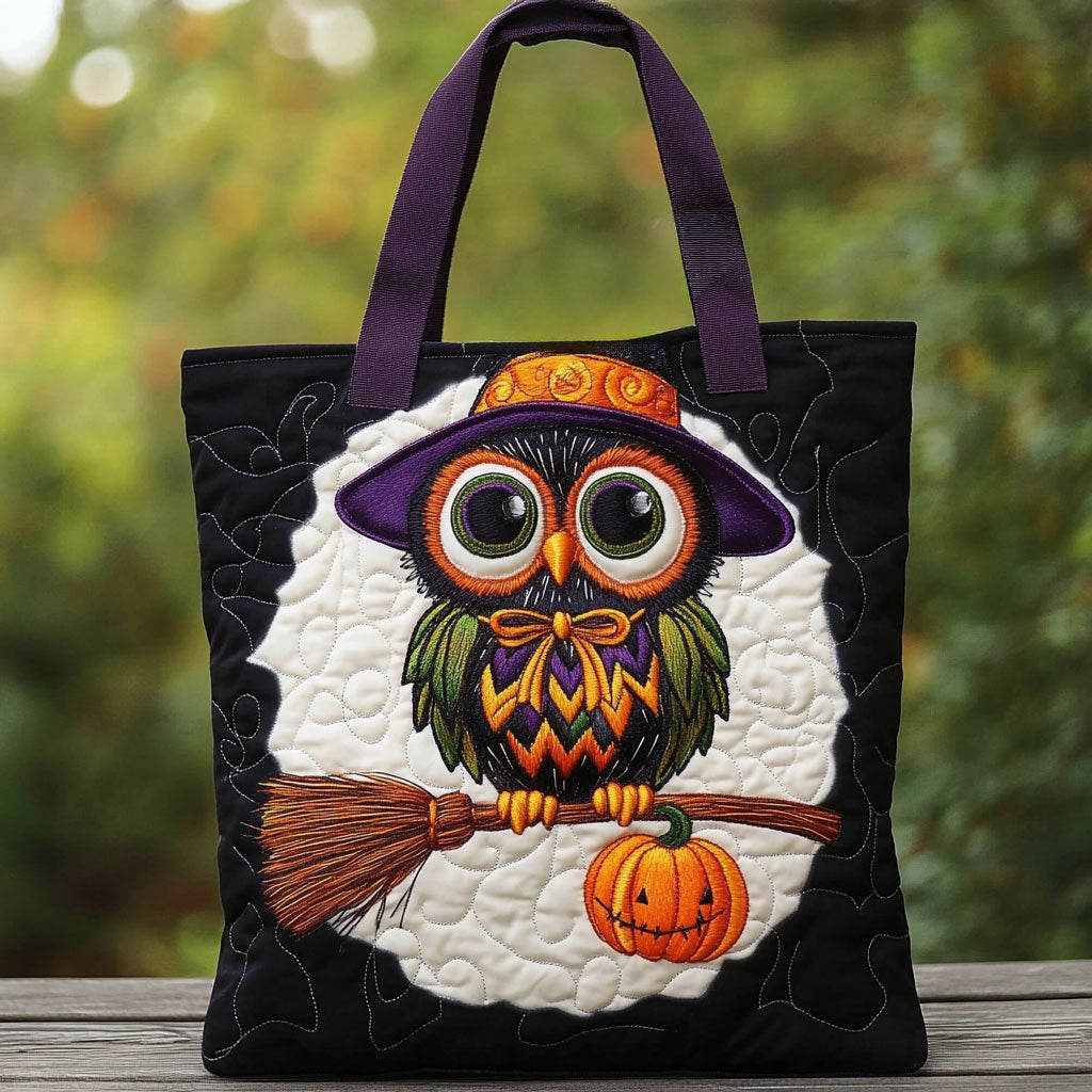 Owl Lantern Night WN0310039CL Quilted Tote Bag