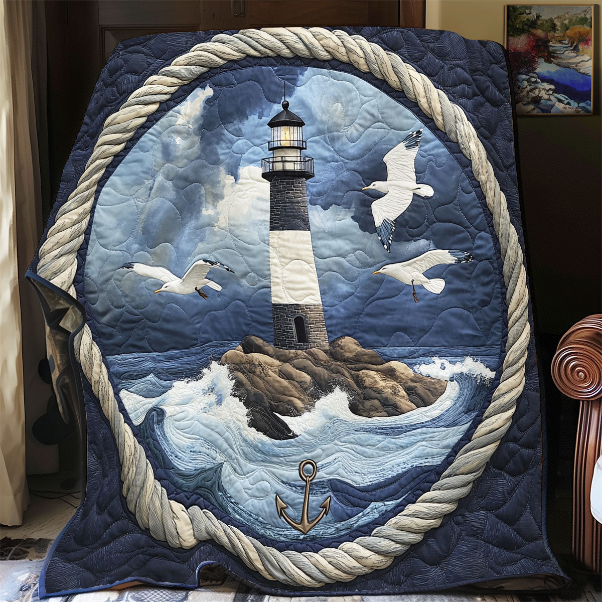 Lighthouse Sea WX3105032CL Quilt