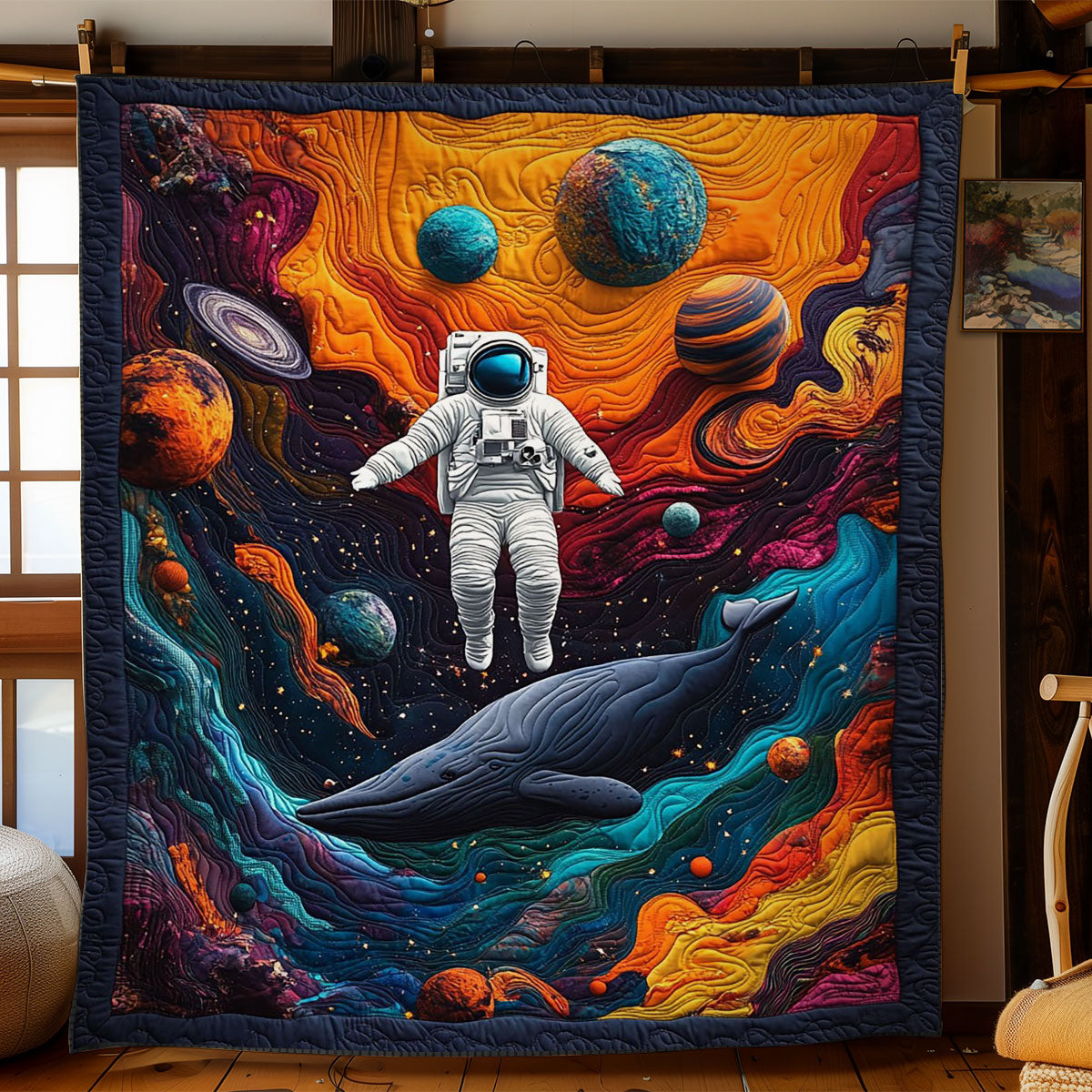 Vibrant Astronaut WY2103025CL Quilt