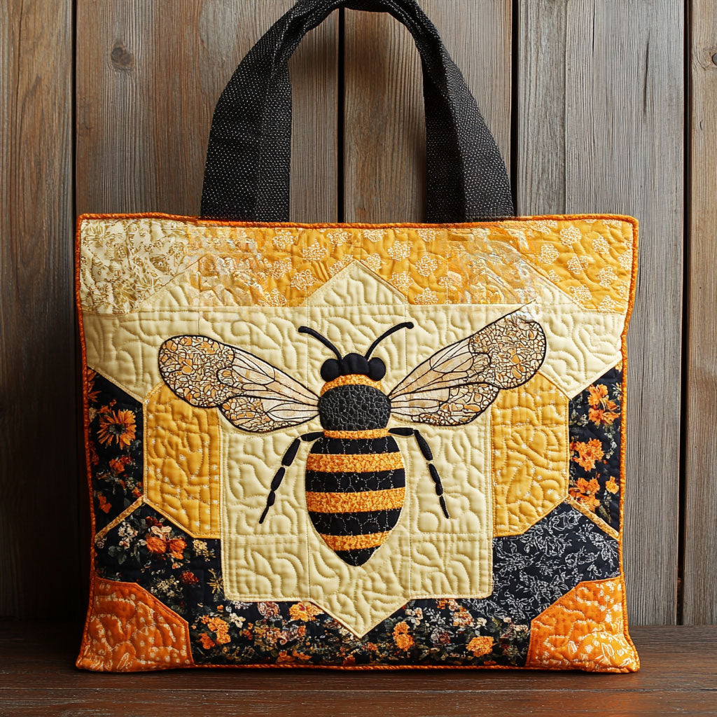 Cozy Honey Bee WN1511020CL Quilted Tote Bag