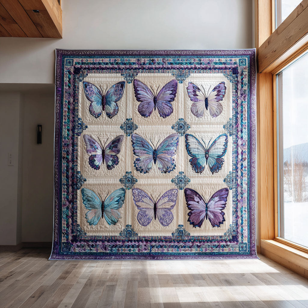 Sapphire Butterfly CW1808035CL Quilt