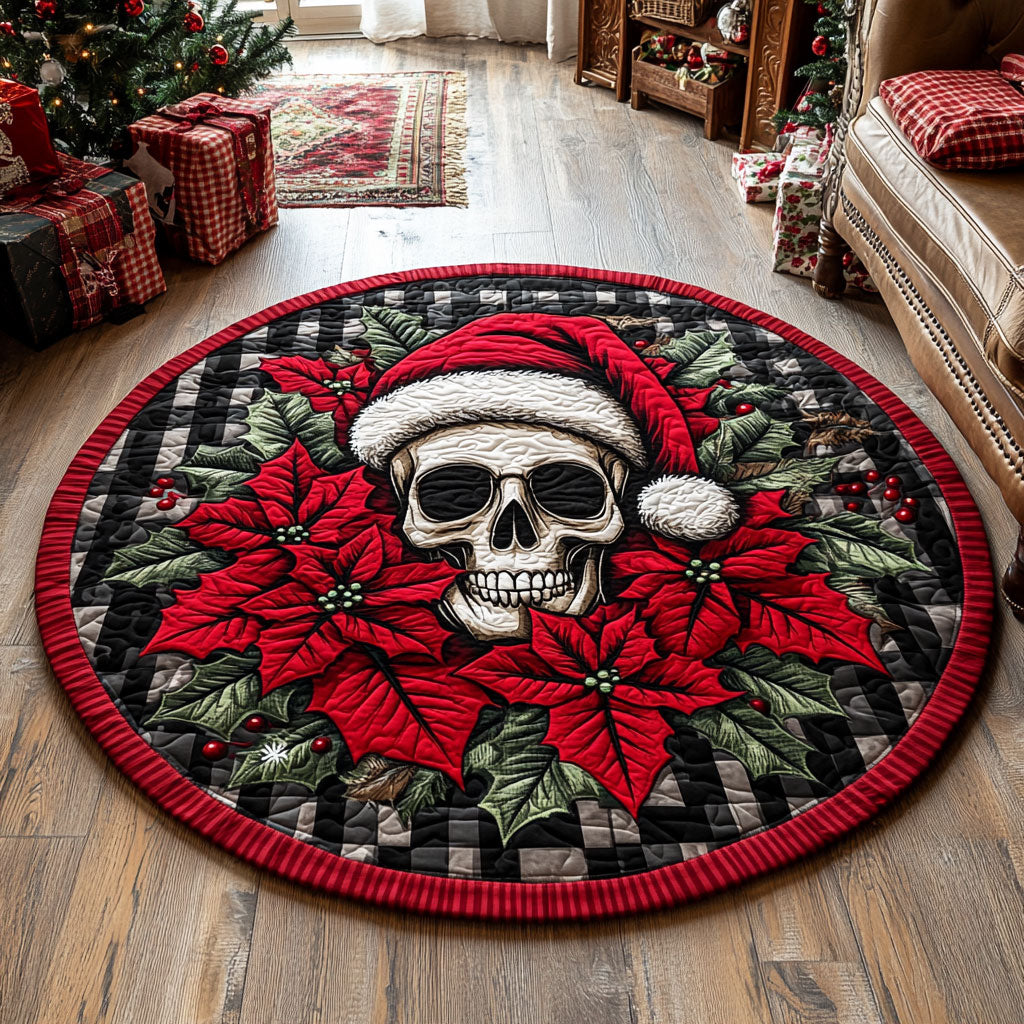 Skull Festive Charm CW0810045CL Quilted Round Mat