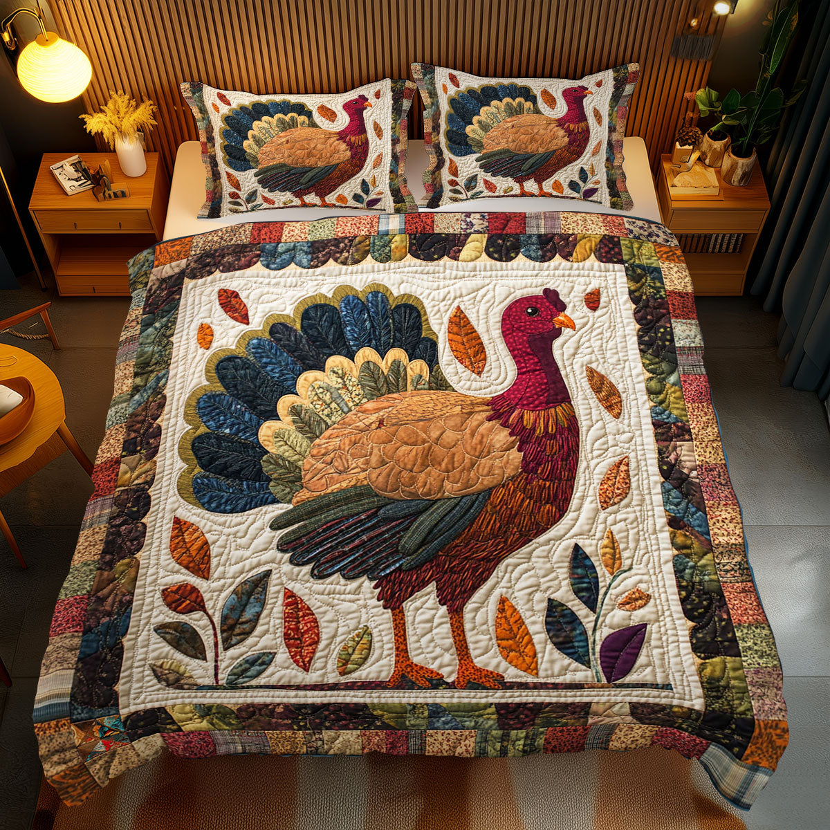 Rustic Turkey Charm WJ2512035CL Duvet Cover Set