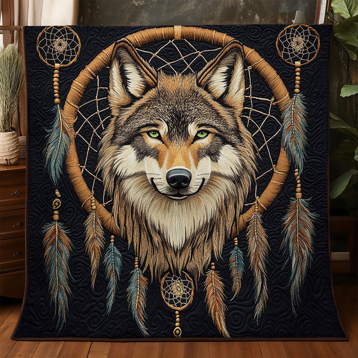 Wolf Dreamcatcher WX0805045CL Quilt