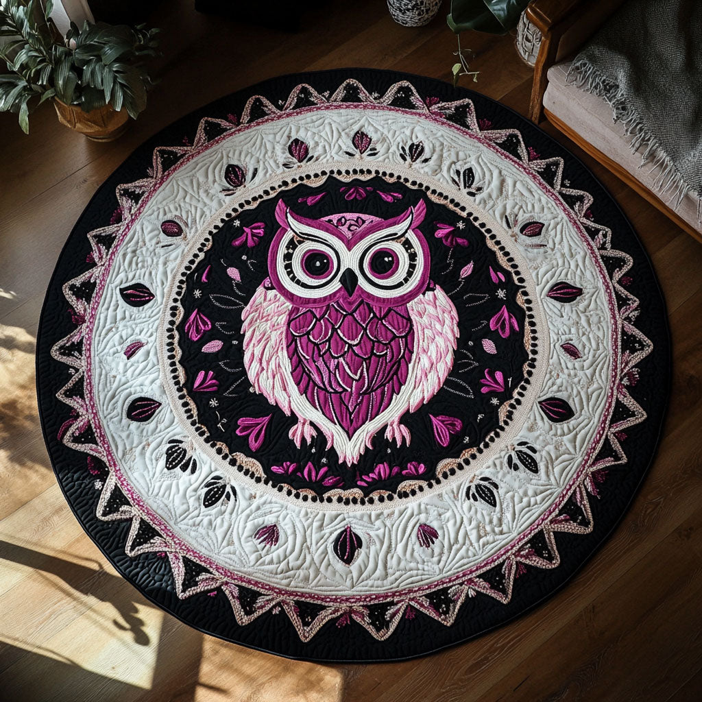 Luminous Owl WN2709043CL Quilted Round Mat
