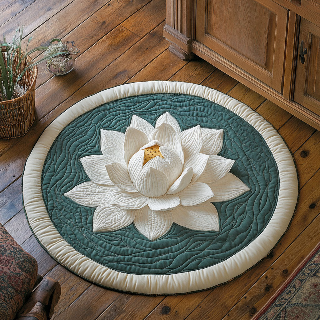 Lotus Serenity CP1808088CL Quilted Round Mat