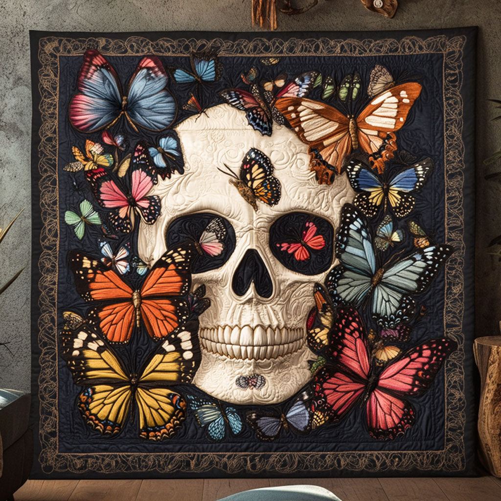 Whisper Skull Butterfly WN2309110CL Quilt
