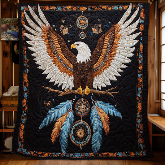 Eagle And Feather Dreamcatcher WY2102026CL Quilt