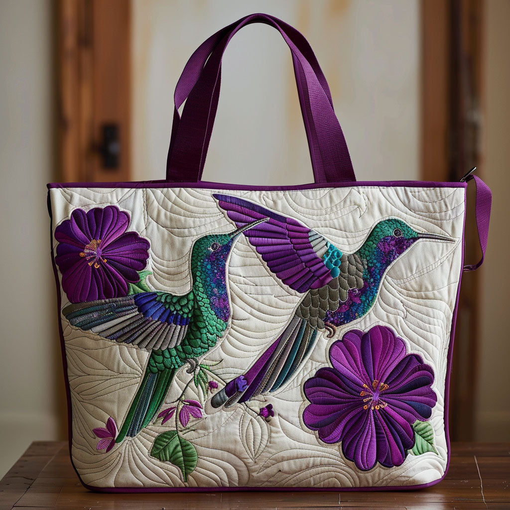 Humming Bloom CP2409018CL Quilted Tote Bag