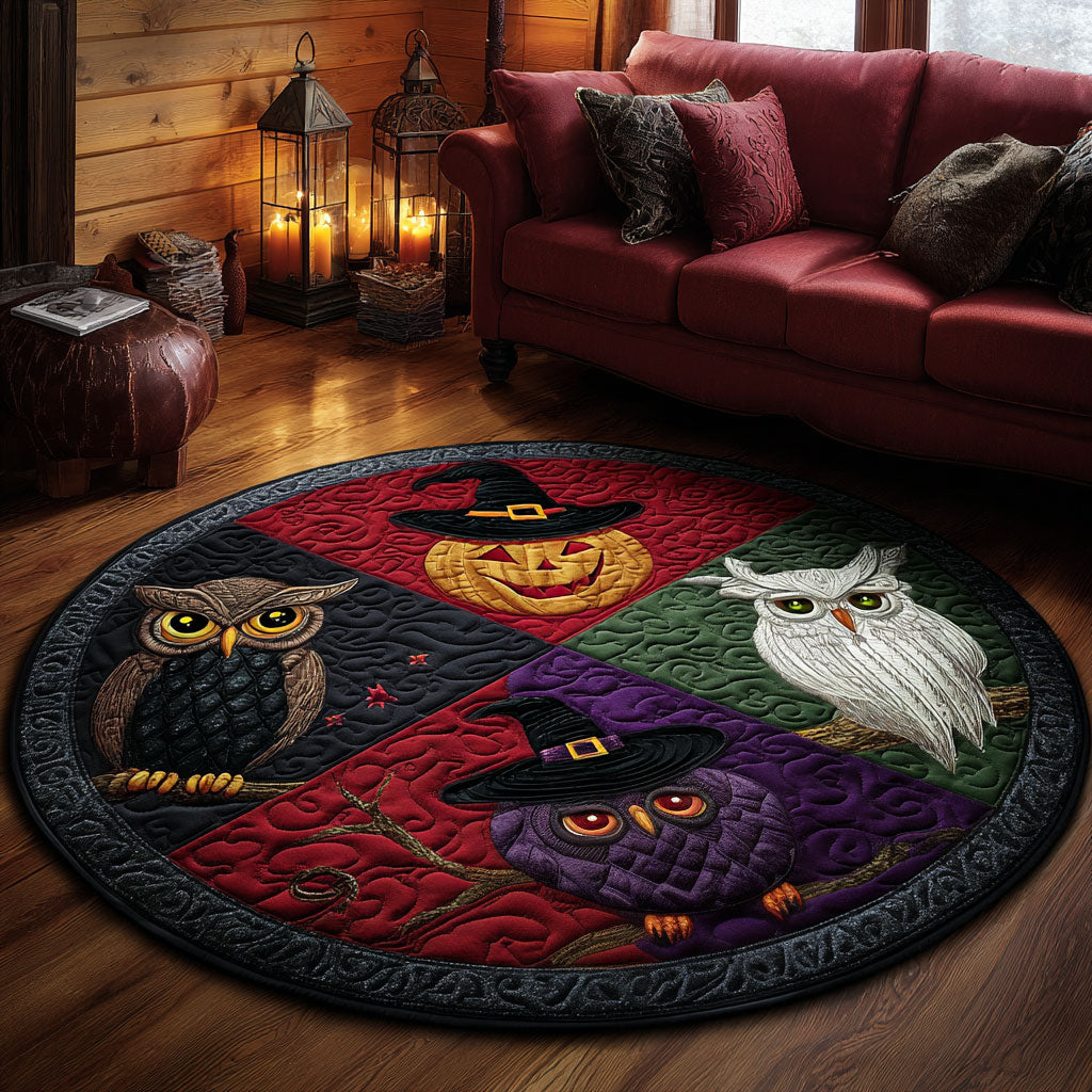 Gloomy Owl CW2908003CL Quilted Round Mat
