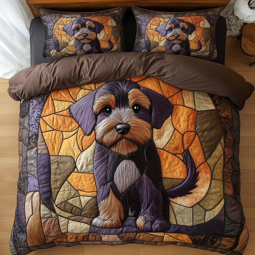 Miniature Schnauzer Puppy XR2209001CL Duvet Cover Set
