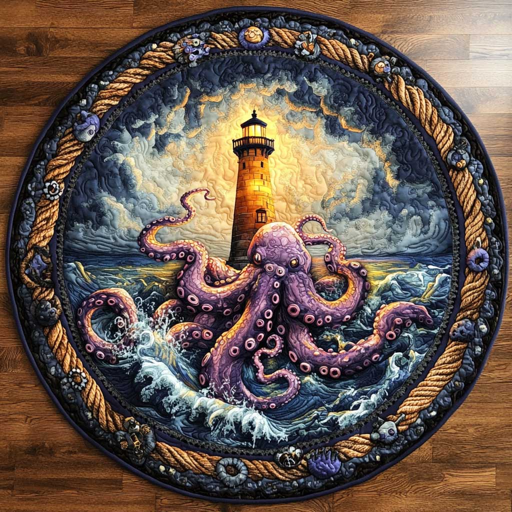 Eternal Lighthouse WN0905010CL Quilted Round Mat
