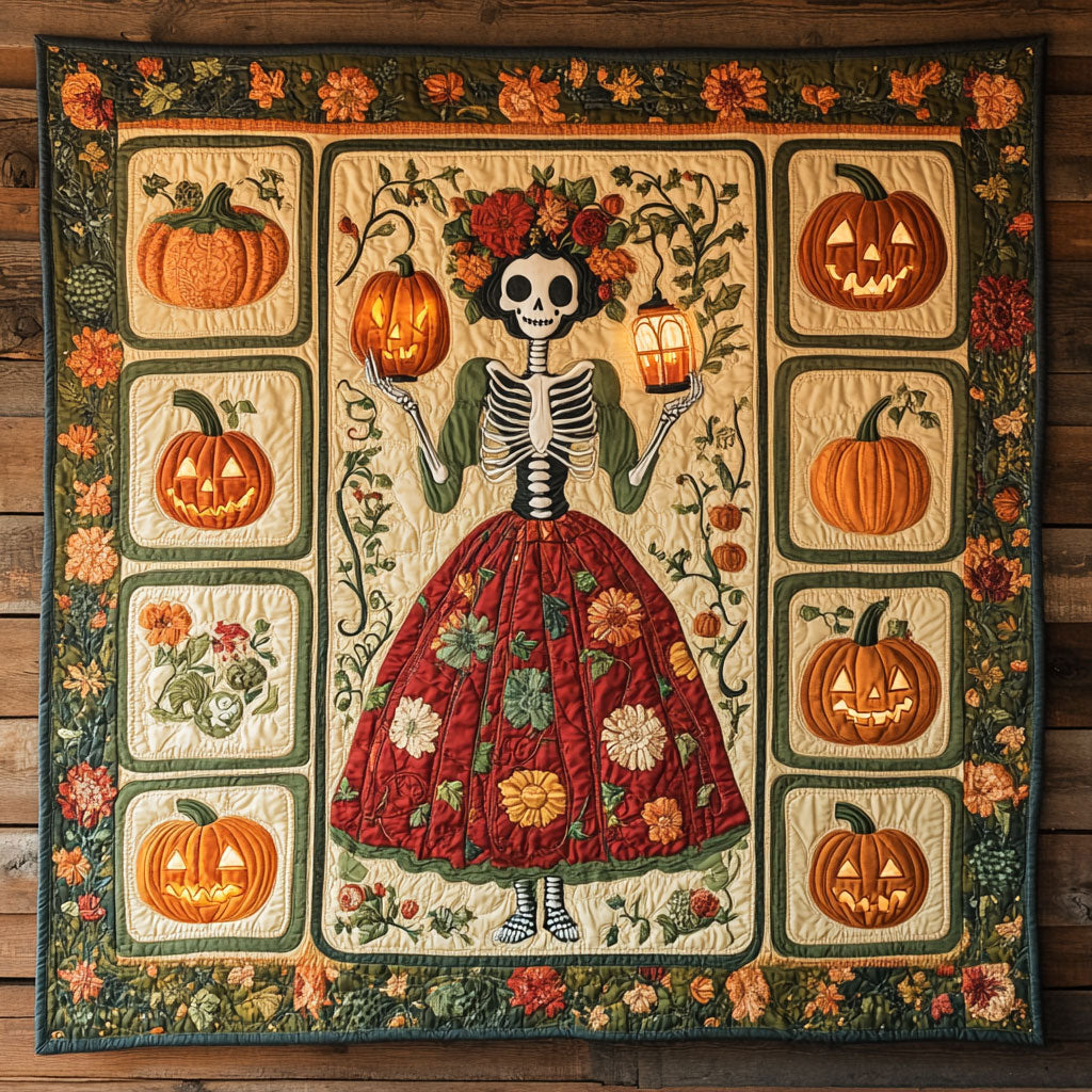 Velvet Skeleton Lady WN1908092CL Quilt