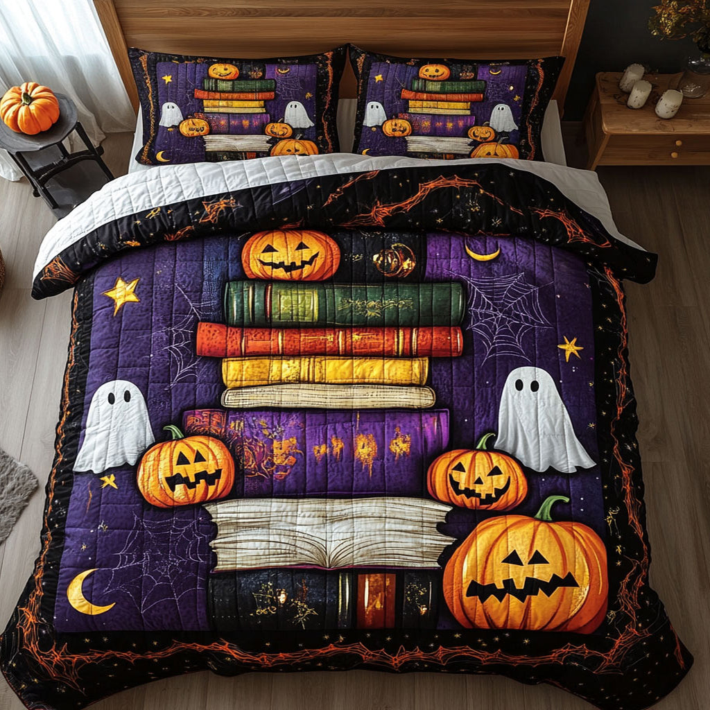 Halloween Book Stack WY2608001CL Duvet Cover Set