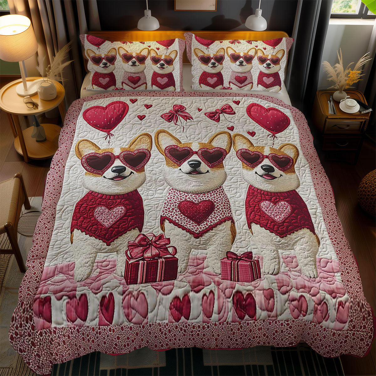 Corgi Heart Parade WN3112051CL Duvet Cover Set