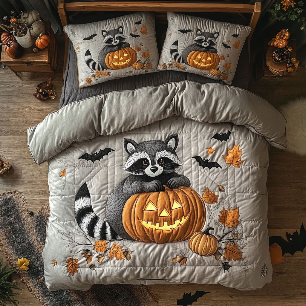 Spooky Snuggles Raccoon WY2608030CL Duvet Cover Set