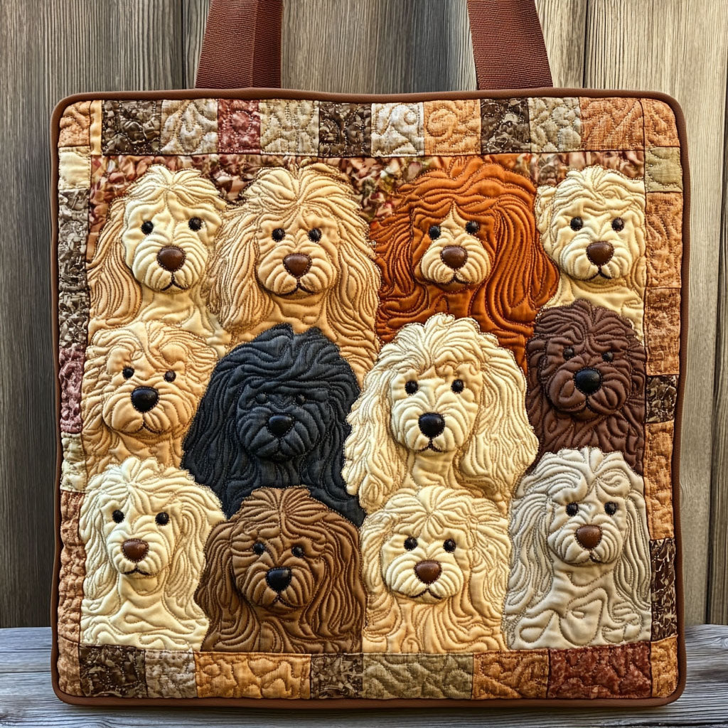 Dog Love Pile WN1511034CL Quilted Tote Bag