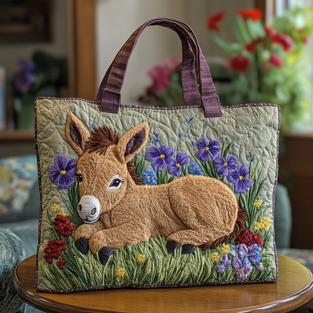 Cute Donkey XR2509019CL Quilted Tote Bag
