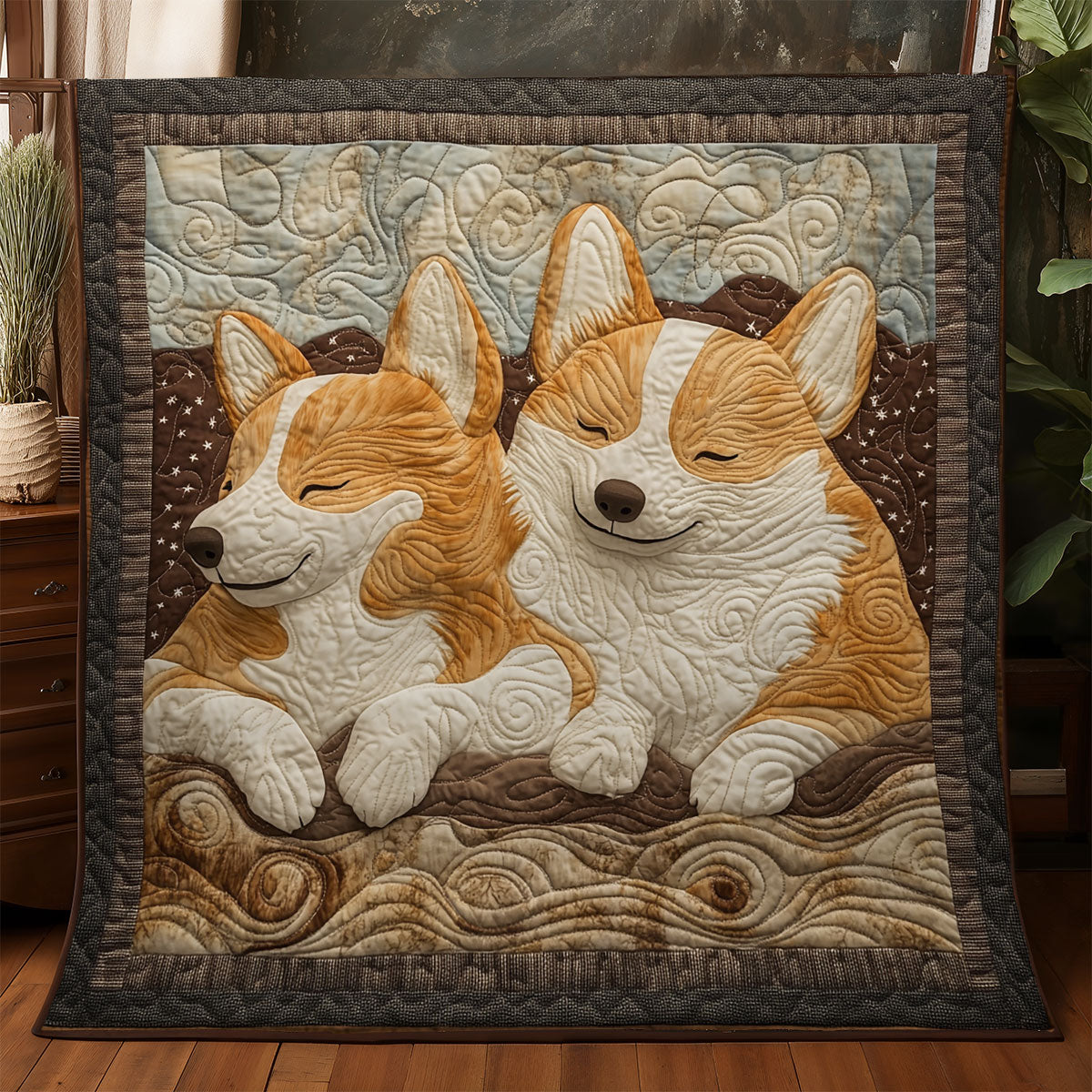 Adorable Corgi WX3105001CL Quilt