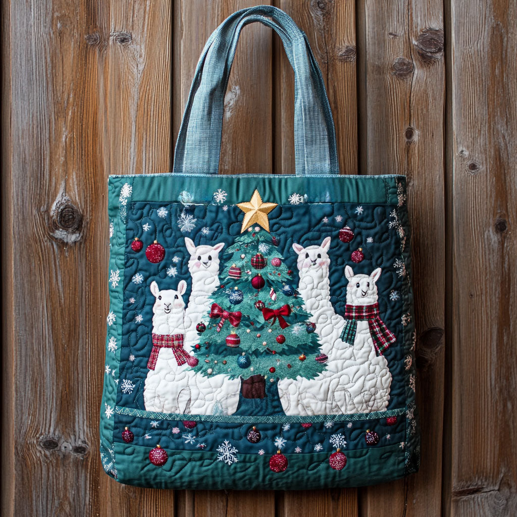 Llama Christmas Star WN1711037CL Quilted Tote Bag