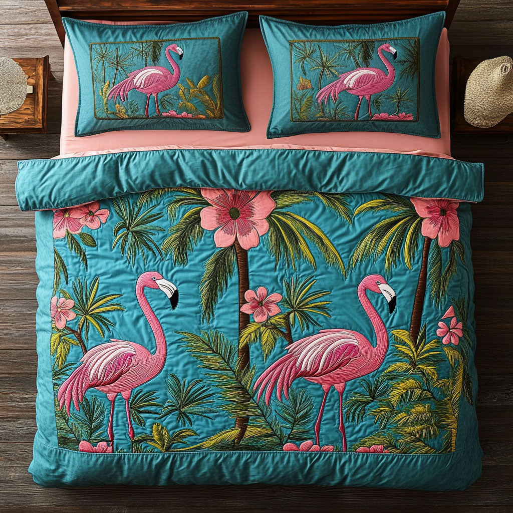 Flamingo Island Dream WY2406015CL Duvet Cover Set